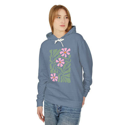 Botanical Floral Lightweight Women's Hooded Sweatshirt
