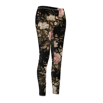 Floral Vintage Rose Women's Casual Leggings