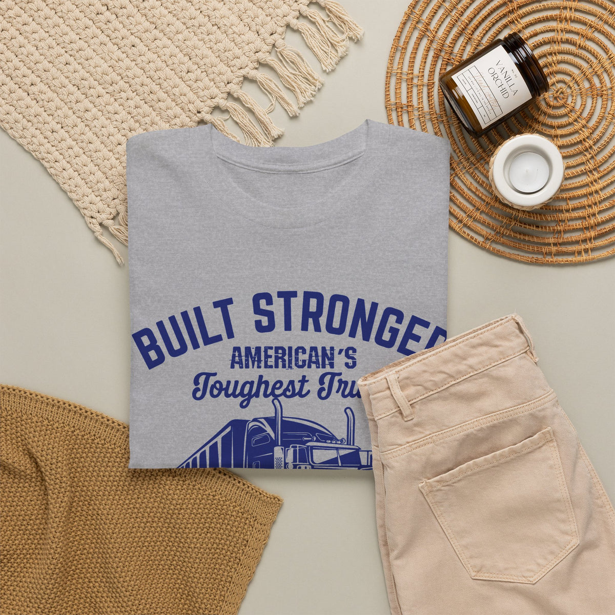 Built Stronger Last Longer Trucker T-Shirt