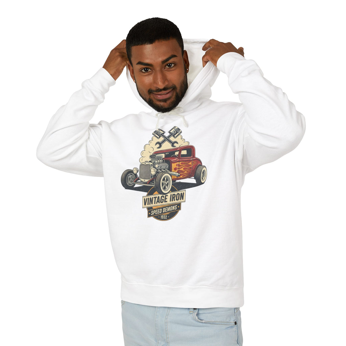 Vintage Iron Speed Demons Lightweight Hooded Sweatshirt