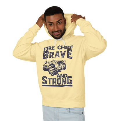 Fire Chief Brave And Strong Lightweight Hooded Sweatshirt
