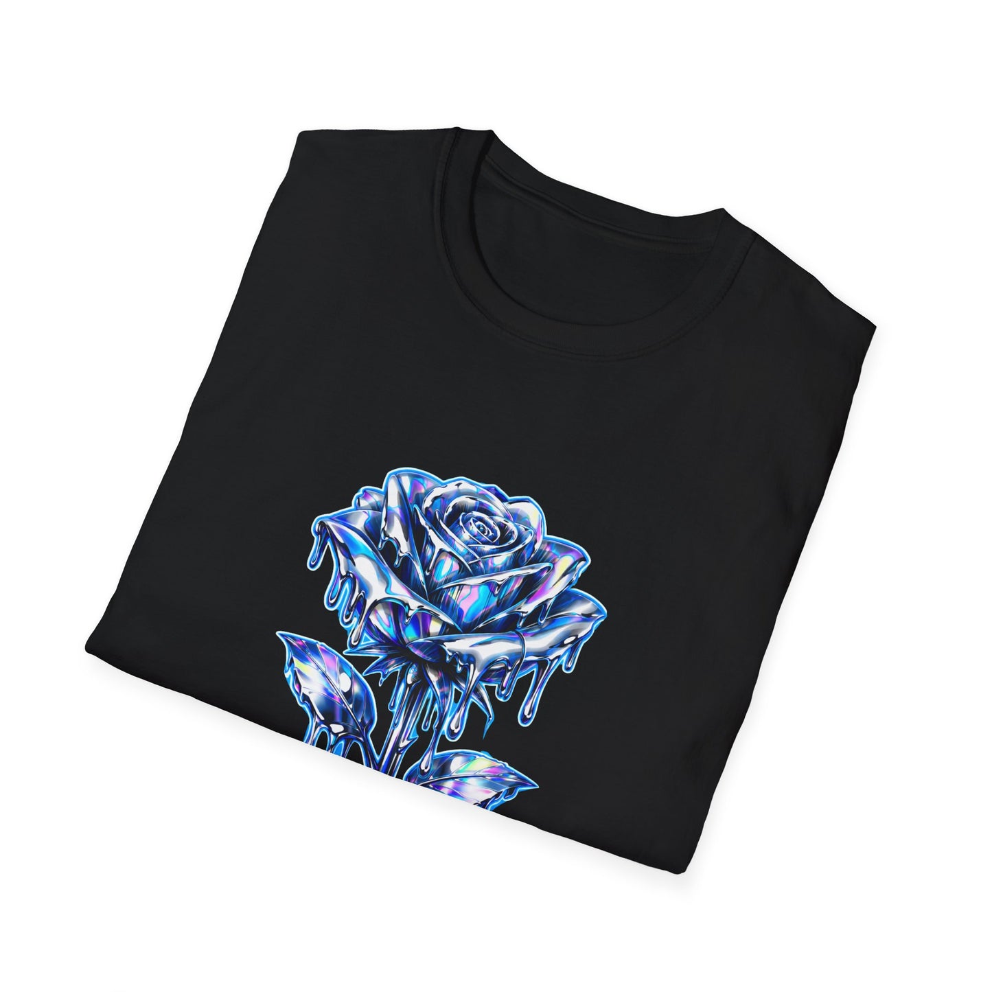 2001 Blue Chrome Cyberpunk Rose Women's T-Shirt