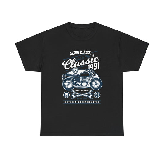 Classic 1991 Motorcycle Vintage Graphic T-Shirt