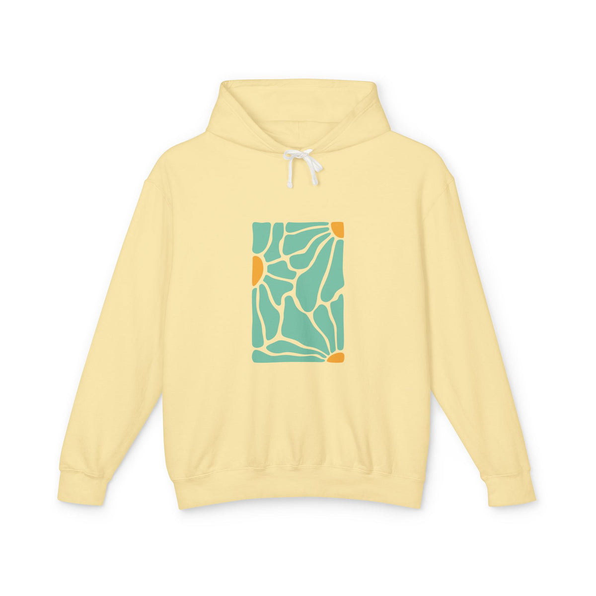 Abstract Botanical Pattern Lightweight Women's Hooded Sweatshirt
