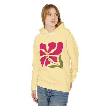 Floral Abstract Flower Lightweight Women's Hooded Sweatshirt