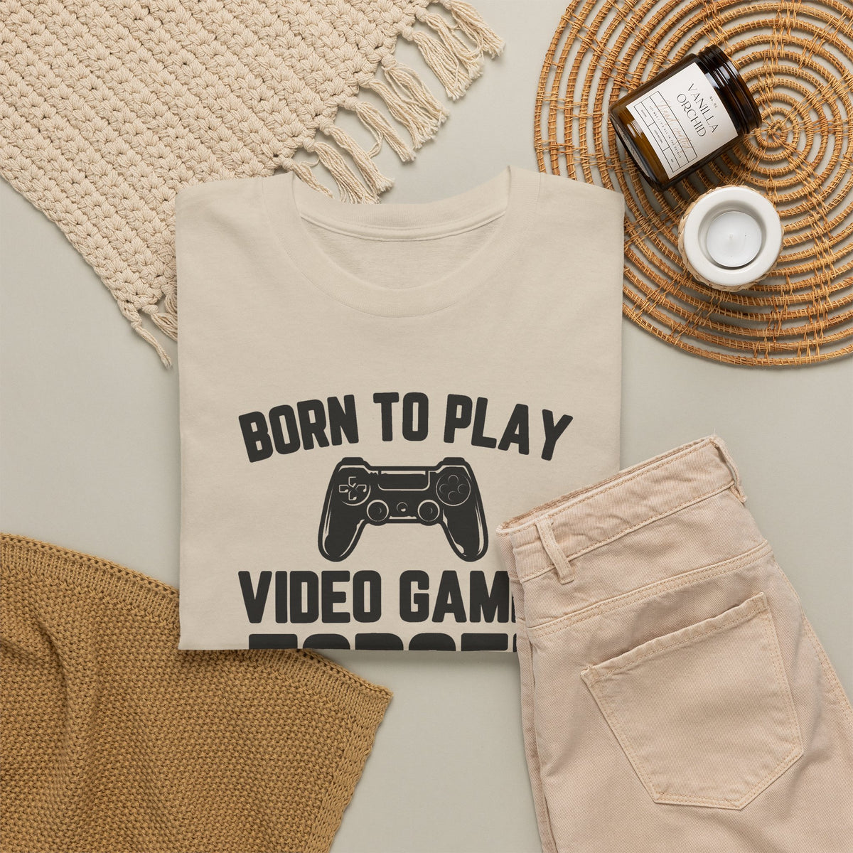 "Born To Play, Forced To Go To School" Video Game T-Shirt