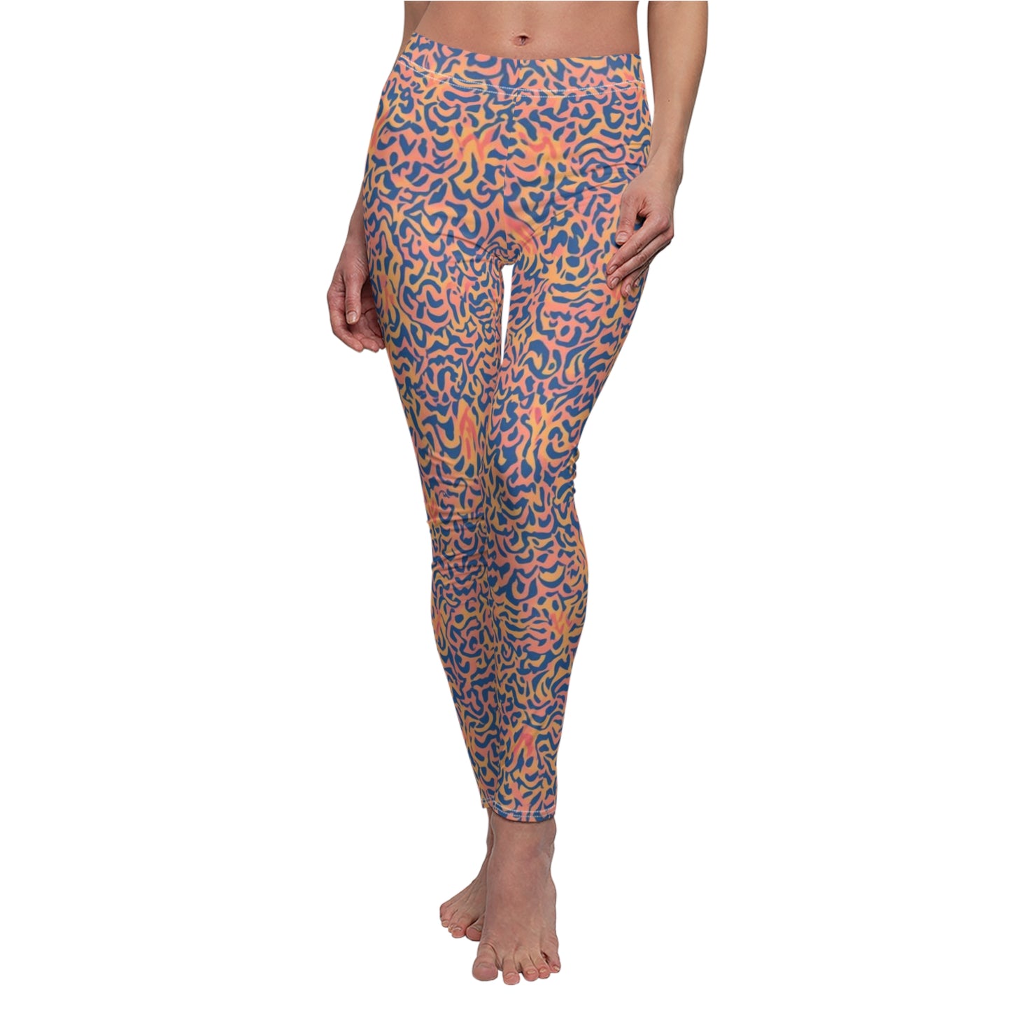 Abstract Leopard-Print Women's Leggings