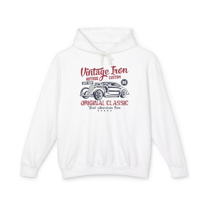 Vintage Iron Hotrod Custom Original Classic Lightweight Hooded Sweatshirt