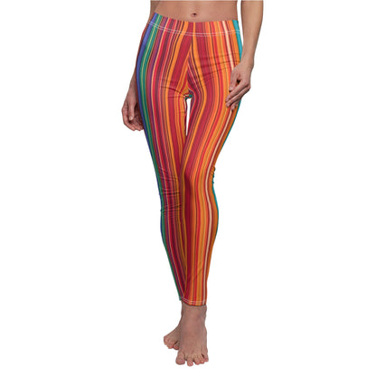 Vibrant Rainbow Stripe Women’s Leggings