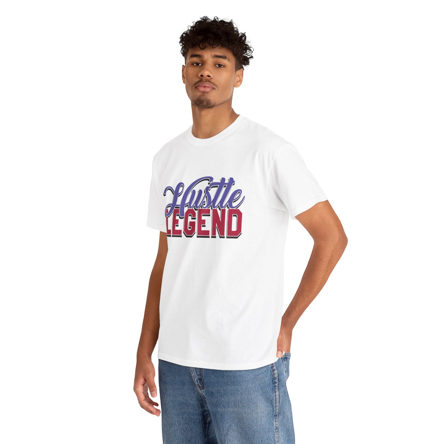 Hustle Legend Retro Script Graphic Men's Tee