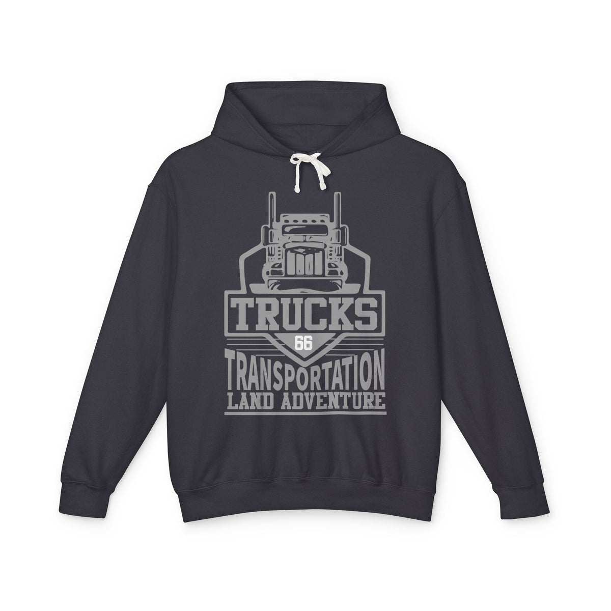 Trucks Transportation Land Adventure Lightweight Hooded Sweatshirt