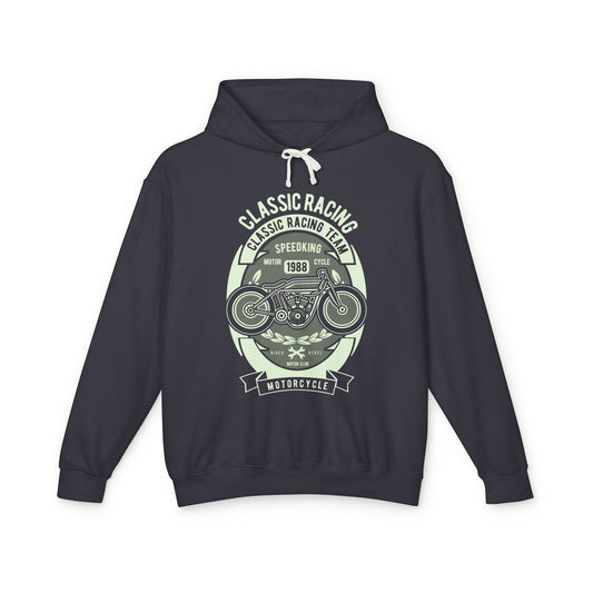 Classic Racing Motorcycle Lightweight Hooded Sweatshirt