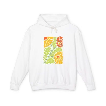 Colorful Floral Garden Lightweight Women's Hooded Sweatshirt