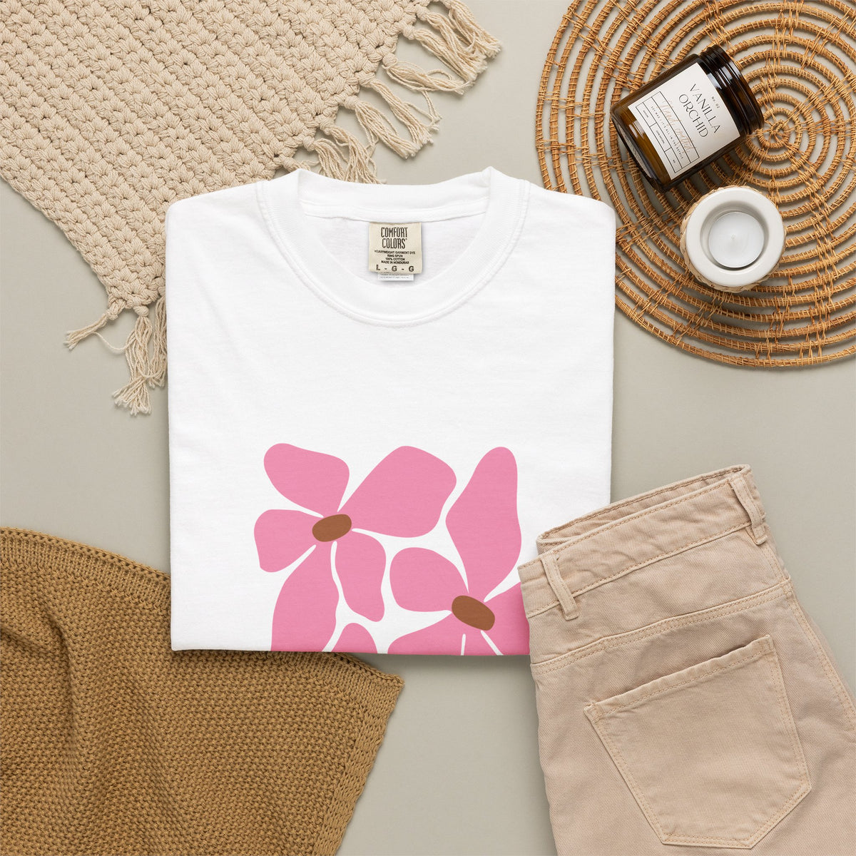Pink Petal Bloom Garment-Dyed Women's T-Shirt