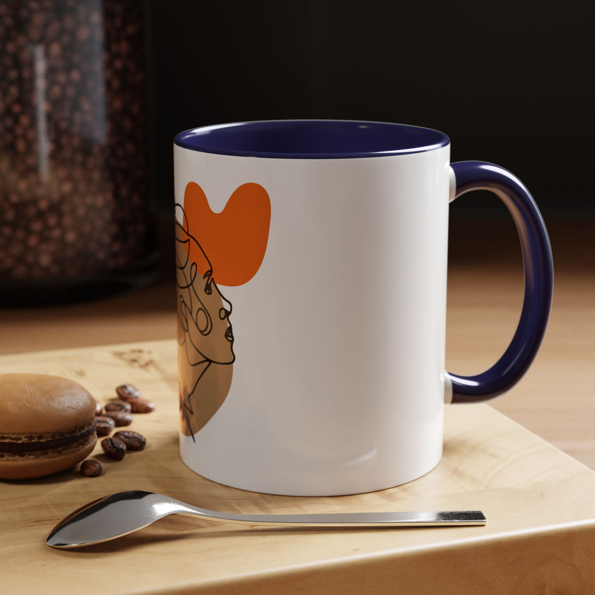 Abstract Line Art Woman Accent 110z Mug