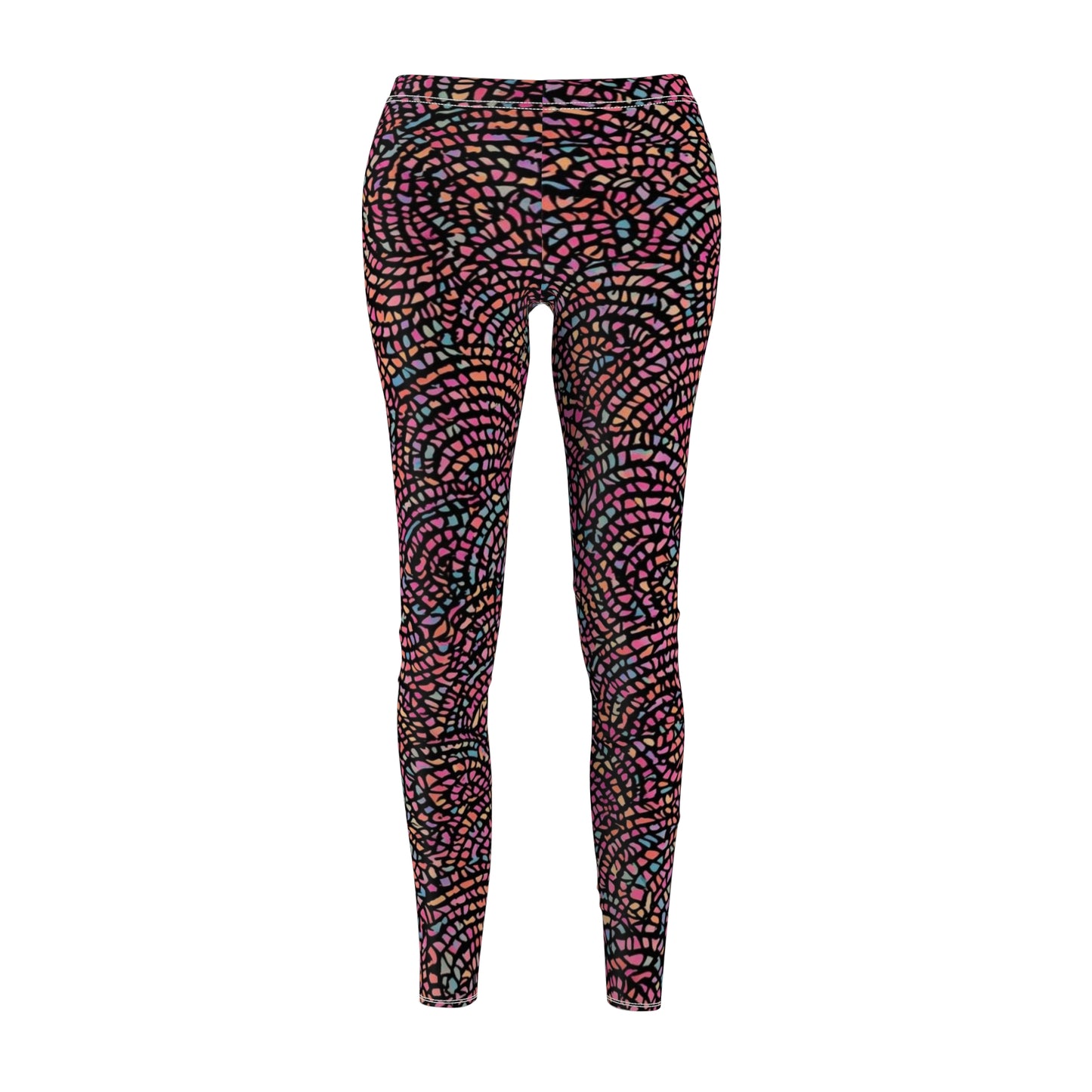 Colorful Mosaic Swirl Women's Leggings