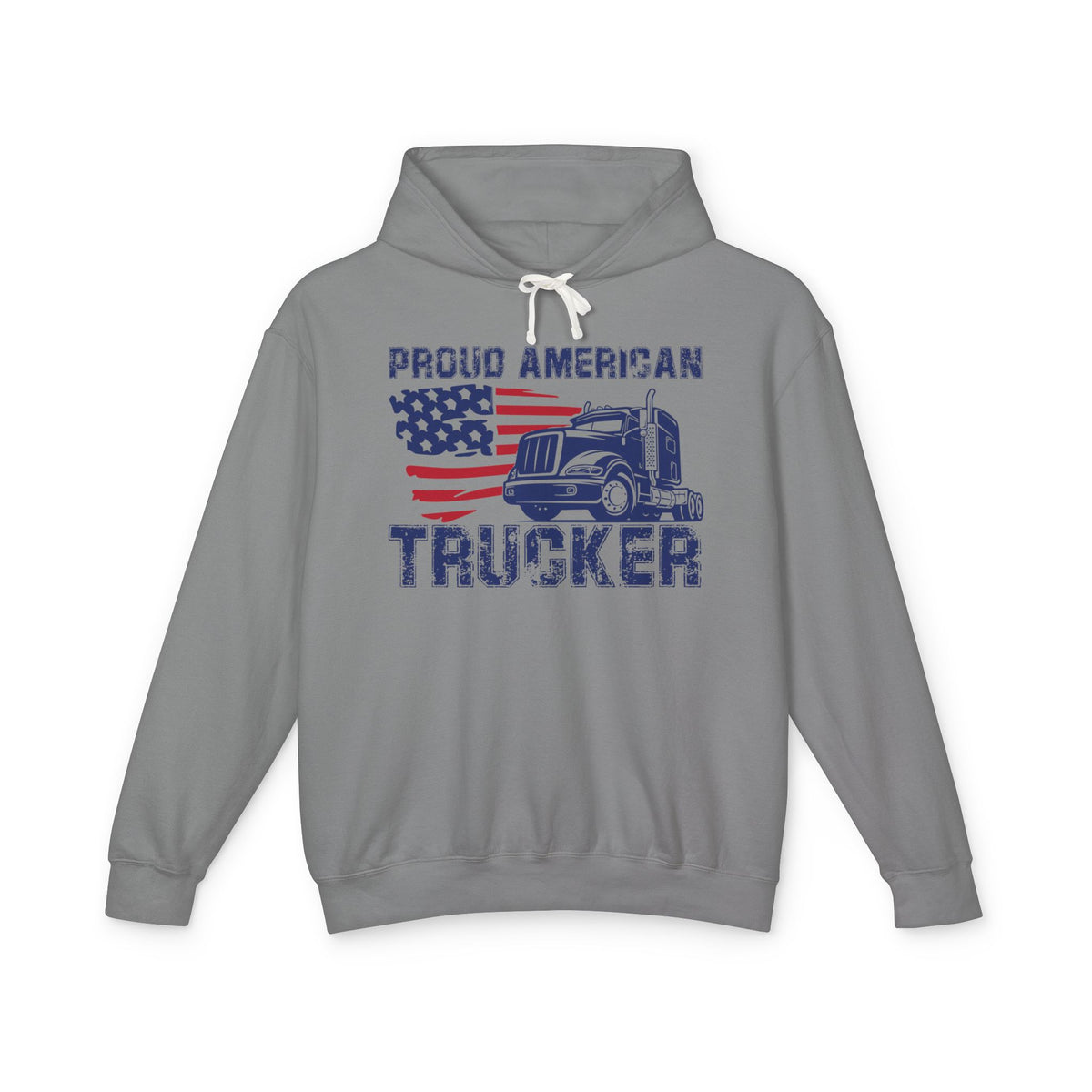 Proud American Trucker Lightweight Hooded Sweatshirt