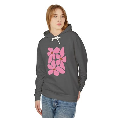 Pink Petal Bloom Lightweight Women's Hooded Sweatshirt
