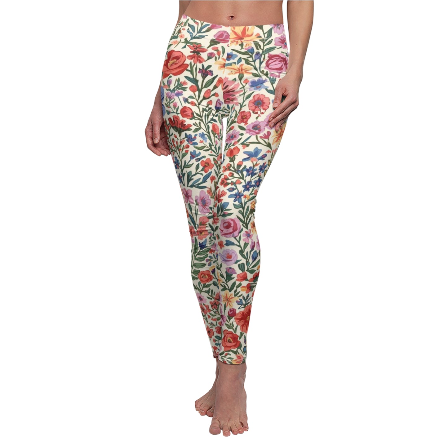 Floral Garden Watercolor Women's Leggings