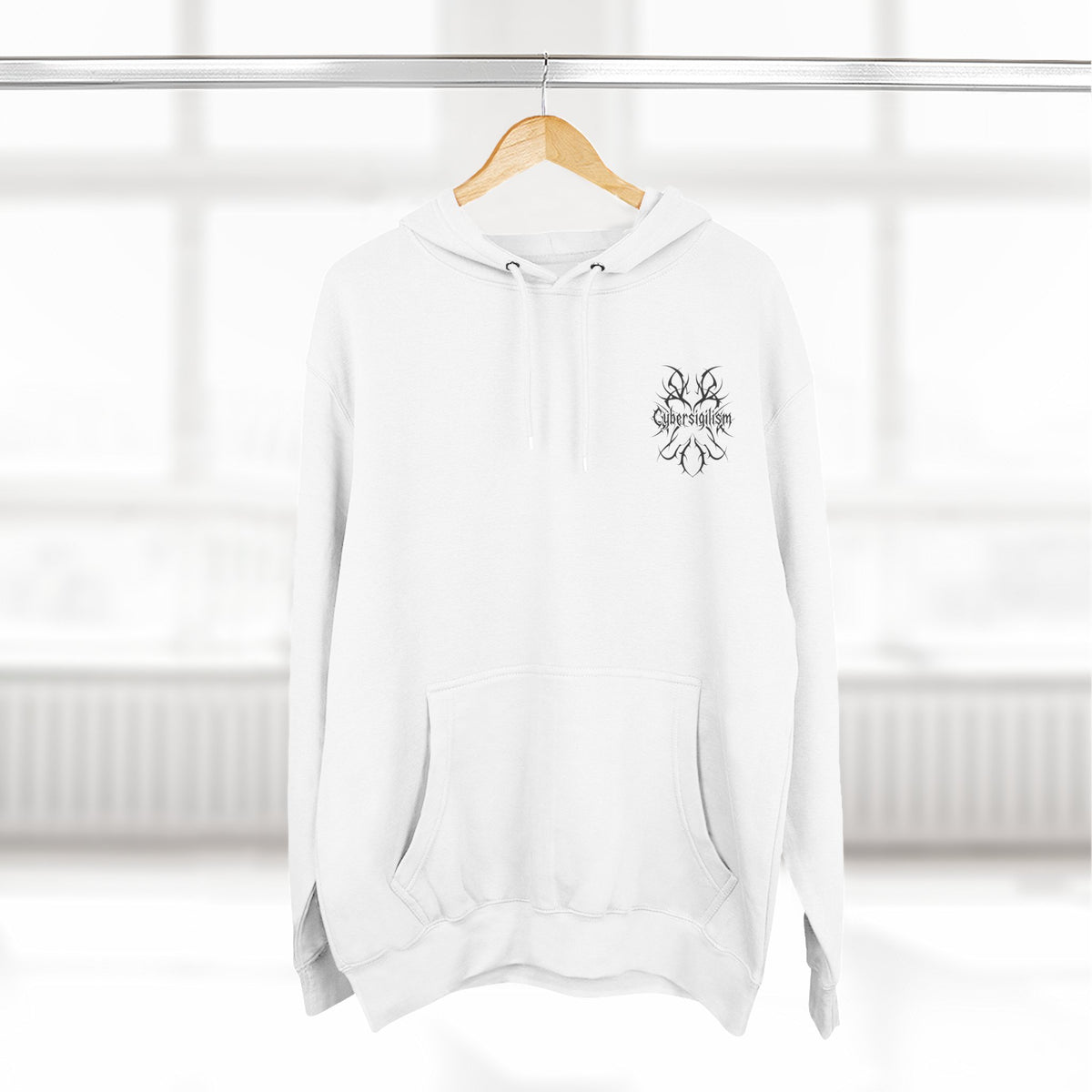 Cybersigilism Gothic Three-Panel Fleece Hooded Sweatshirt