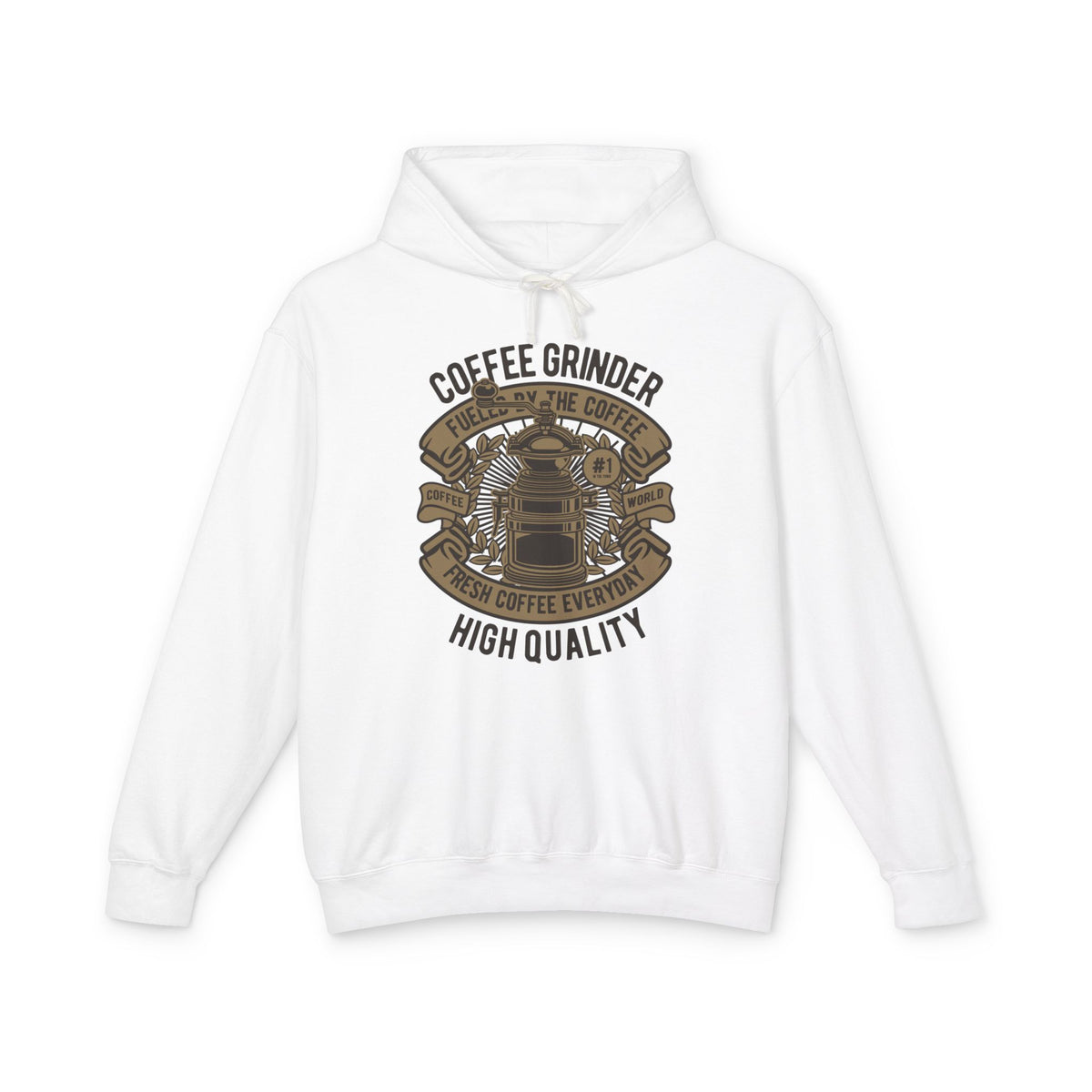 Coffee Grinder Lightweight Hooded Sweatshirt