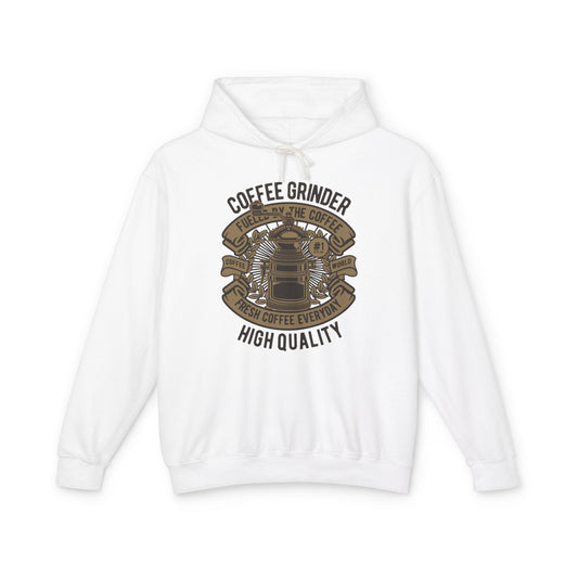 Coffee Grinder Lightweight Hooded Sweatshirt