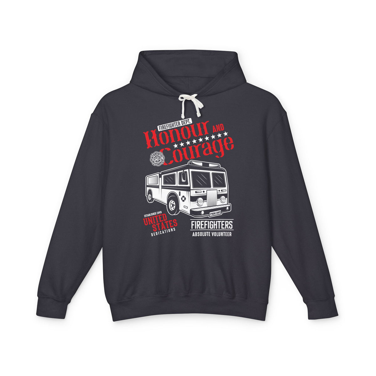Honour and Courage Firefighters Lightweight Hooded Sweatshirt