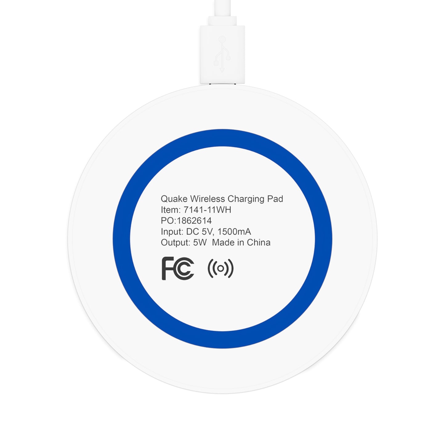 Captain America Star Shield Charger Wireless Charging Pad, White & Blue