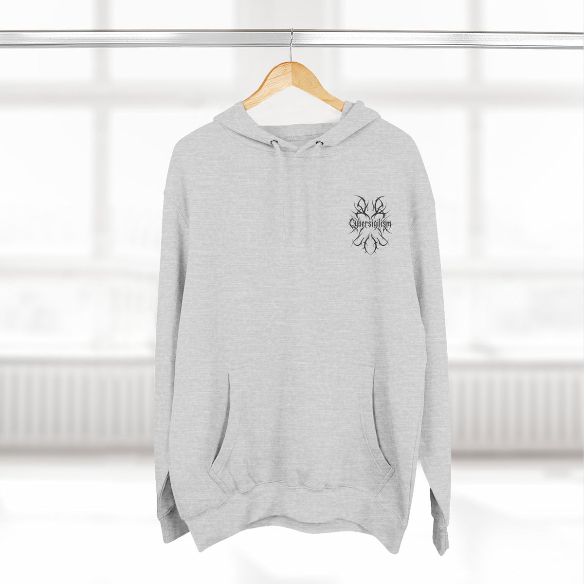 Cybersigilism Gothic Three-Panel Fleece Hooded Sweatshirt