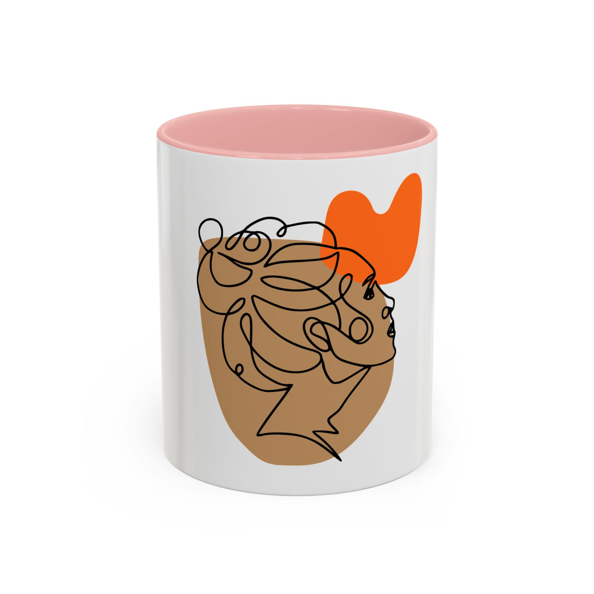 Abstract Line Art Woman Accent 110z Mug