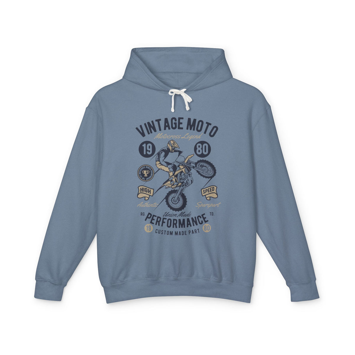 Vintage Moto Lightweight Hooded Sweatshirt