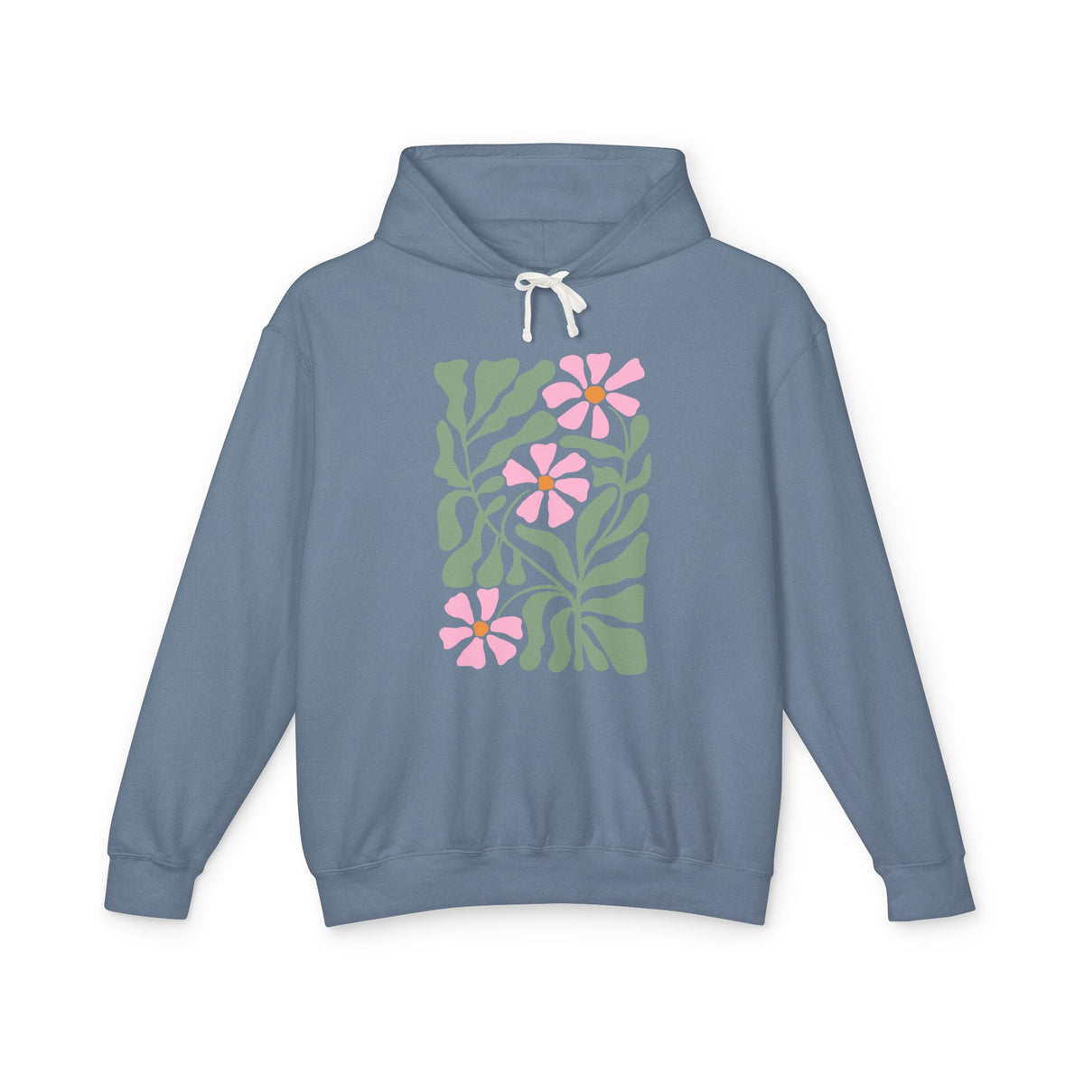 Botanical Floral Lightweight Women's Hooded Sweatshirt
