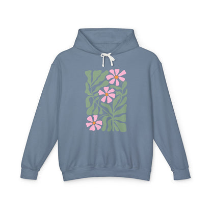 Botanical Floral Lightweight Women's Hooded Sweatshirt