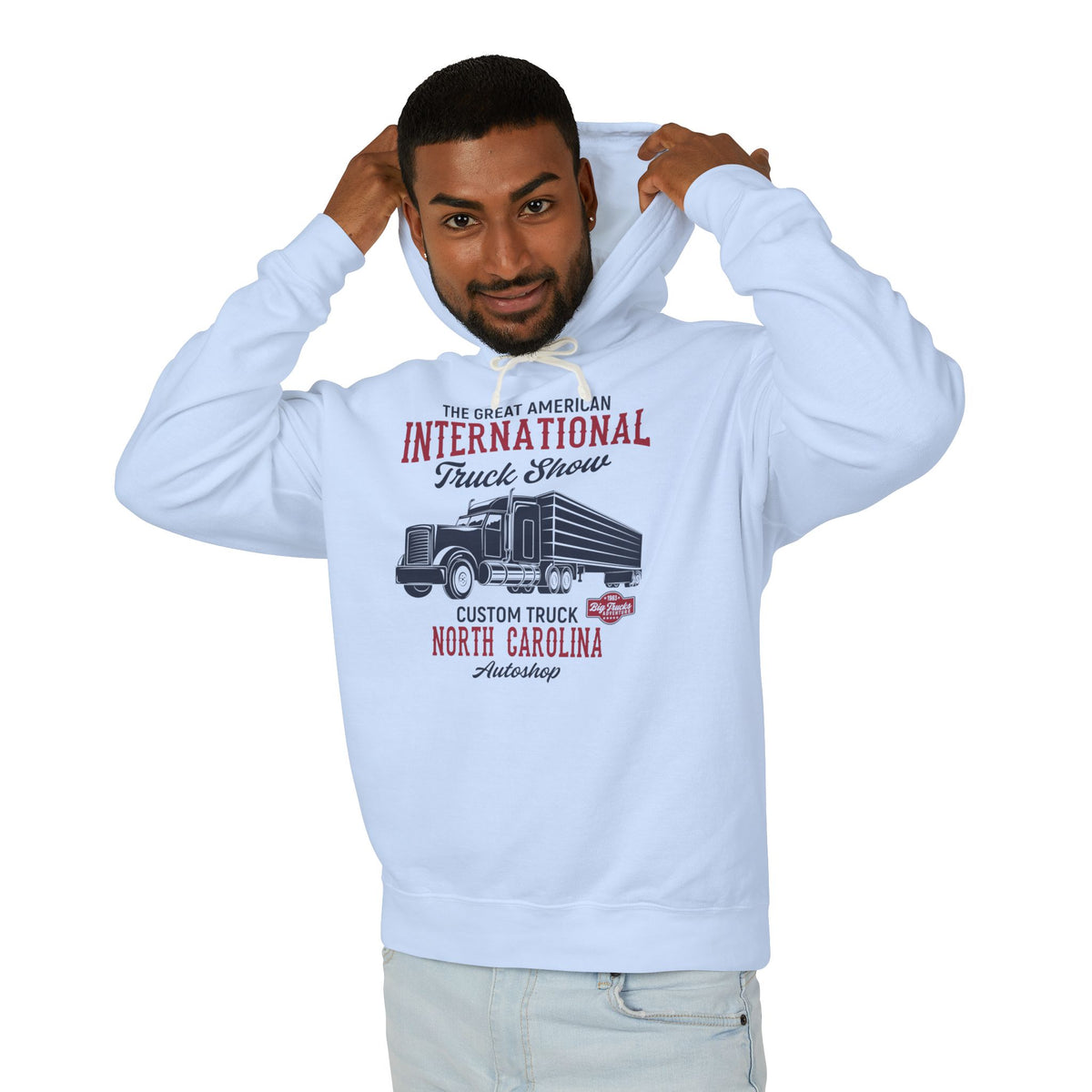 Great American International Truck Show North Carolina Lightweight Hooded Sweatshirt