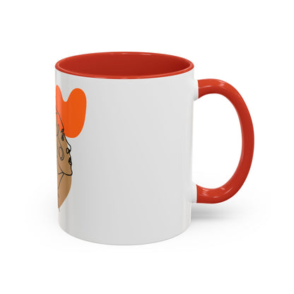 Abstract Line Art Woman Accent 110z Mug