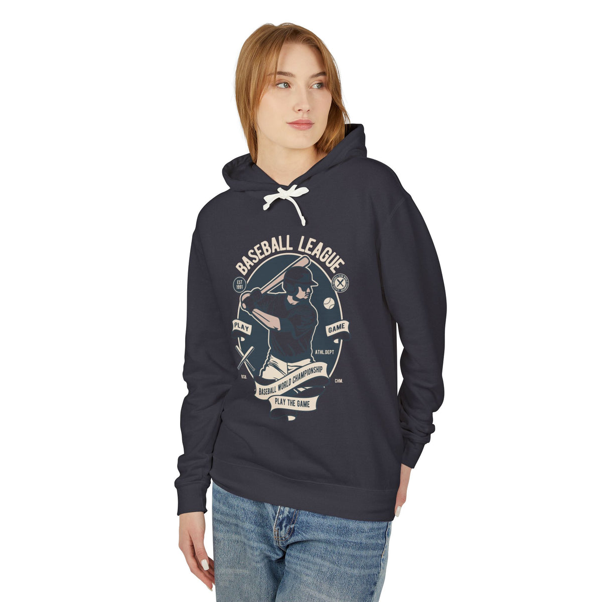 Baseball League Lightweight Hooded Sweatshirt