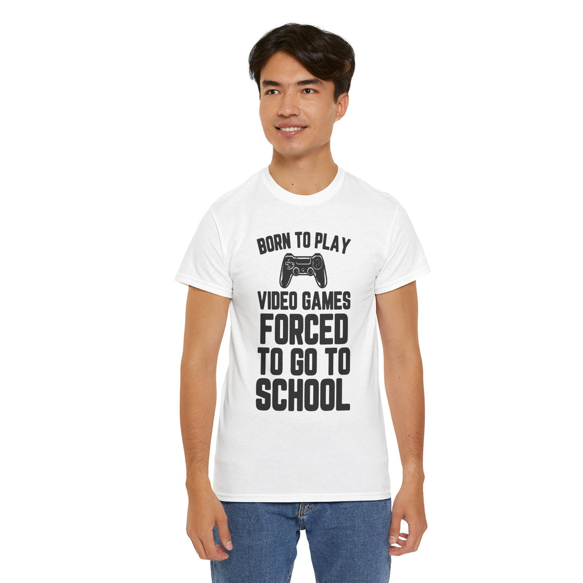 "Born To Play, Forced To Go To School" Video Game T-Shirt