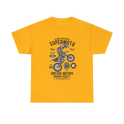 Super Moto Vintage Motorcycle Graphic T-Shirt