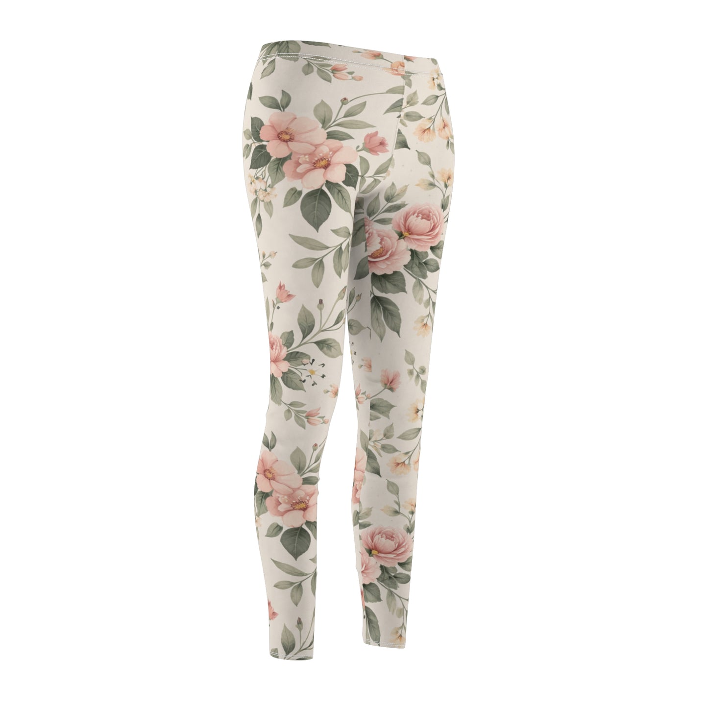 Floral Vintage Rose Women's Casual Leggings