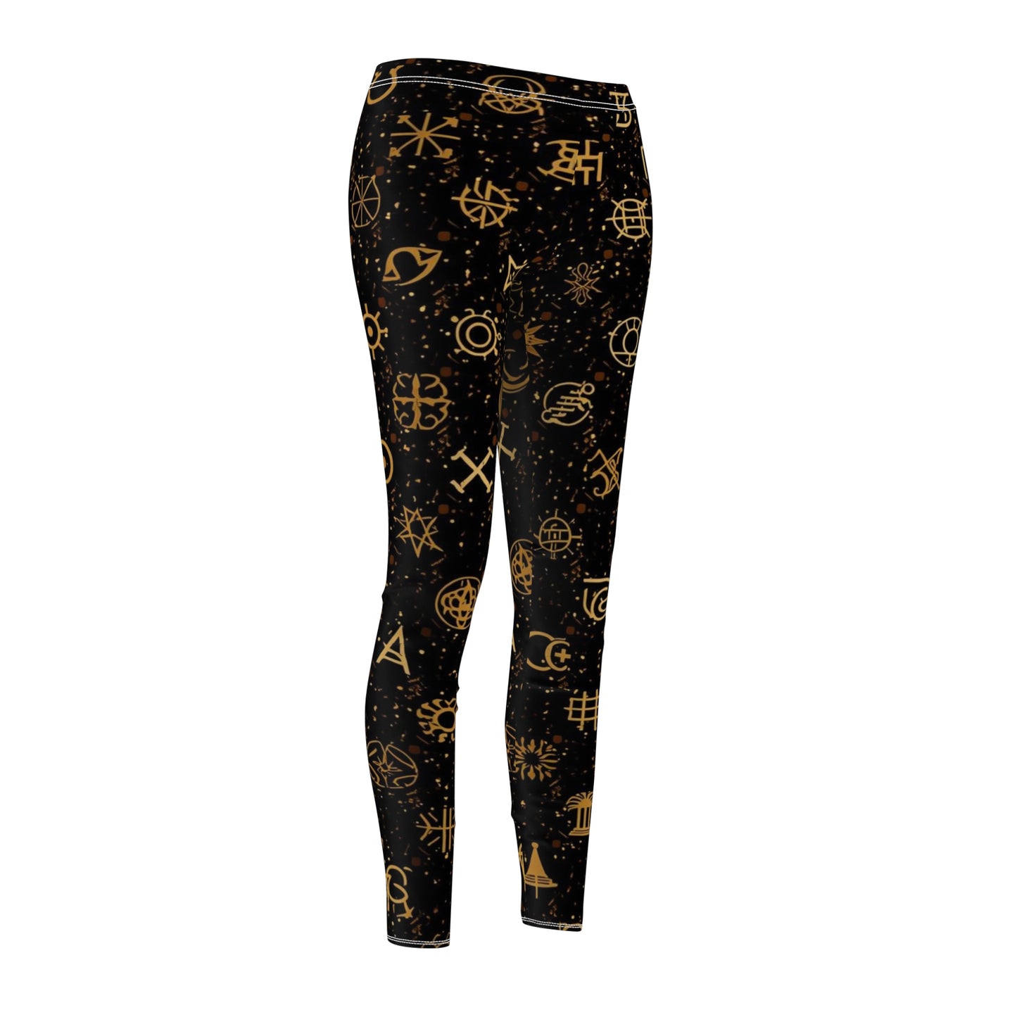 Golden Celestial Symbol Women's Casual Leggings