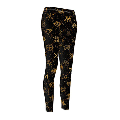 Golden Celestial Symbol Women's Casual Leggings
