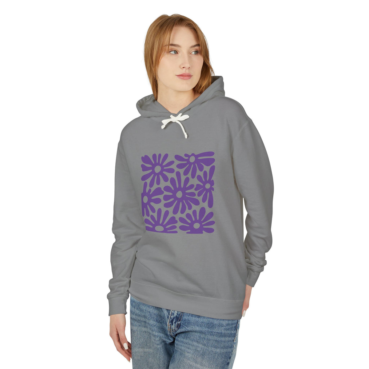 Daisy Block Lightweight Women's Hooded Sweatshirt