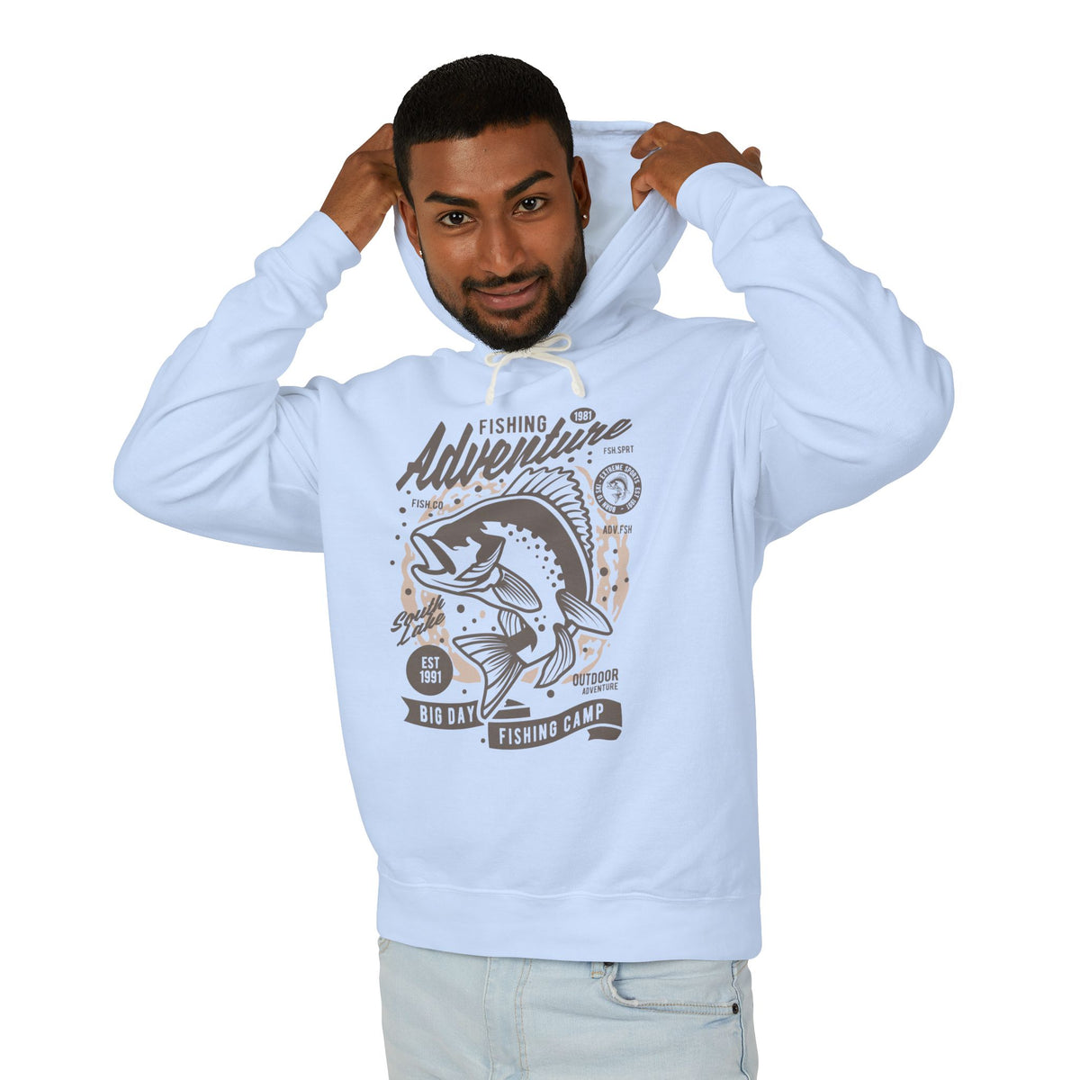 Fishing Adventure Lightweight Hooded Sweatshirt