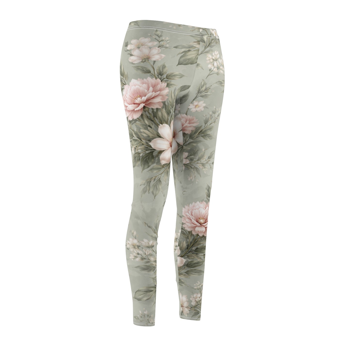Floral Sage Vintage Women's Casual Leggings