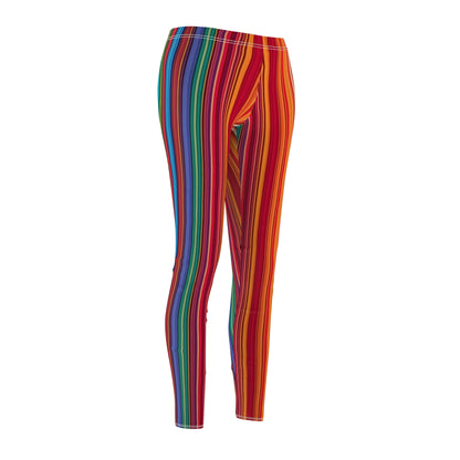Vibrant Rainbow Stripe Women’s Leggings