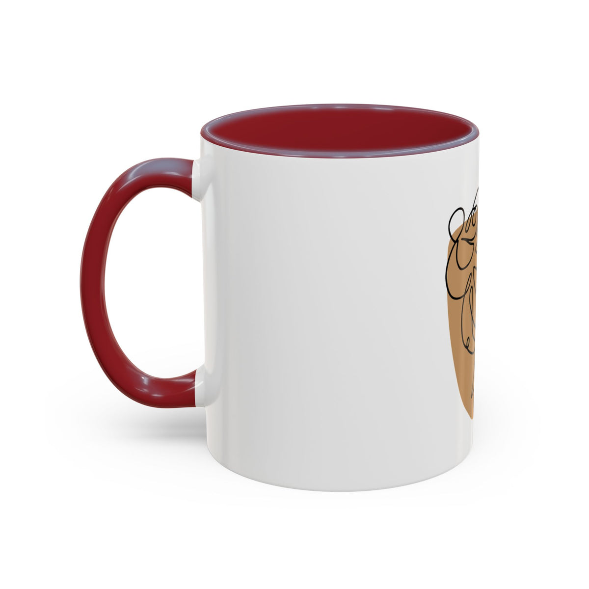 Abstract Line Art Woman Accent 110z Mug