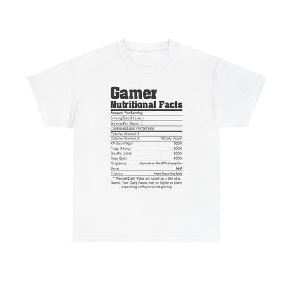 Gamer Nutritional Facts T-Shirt