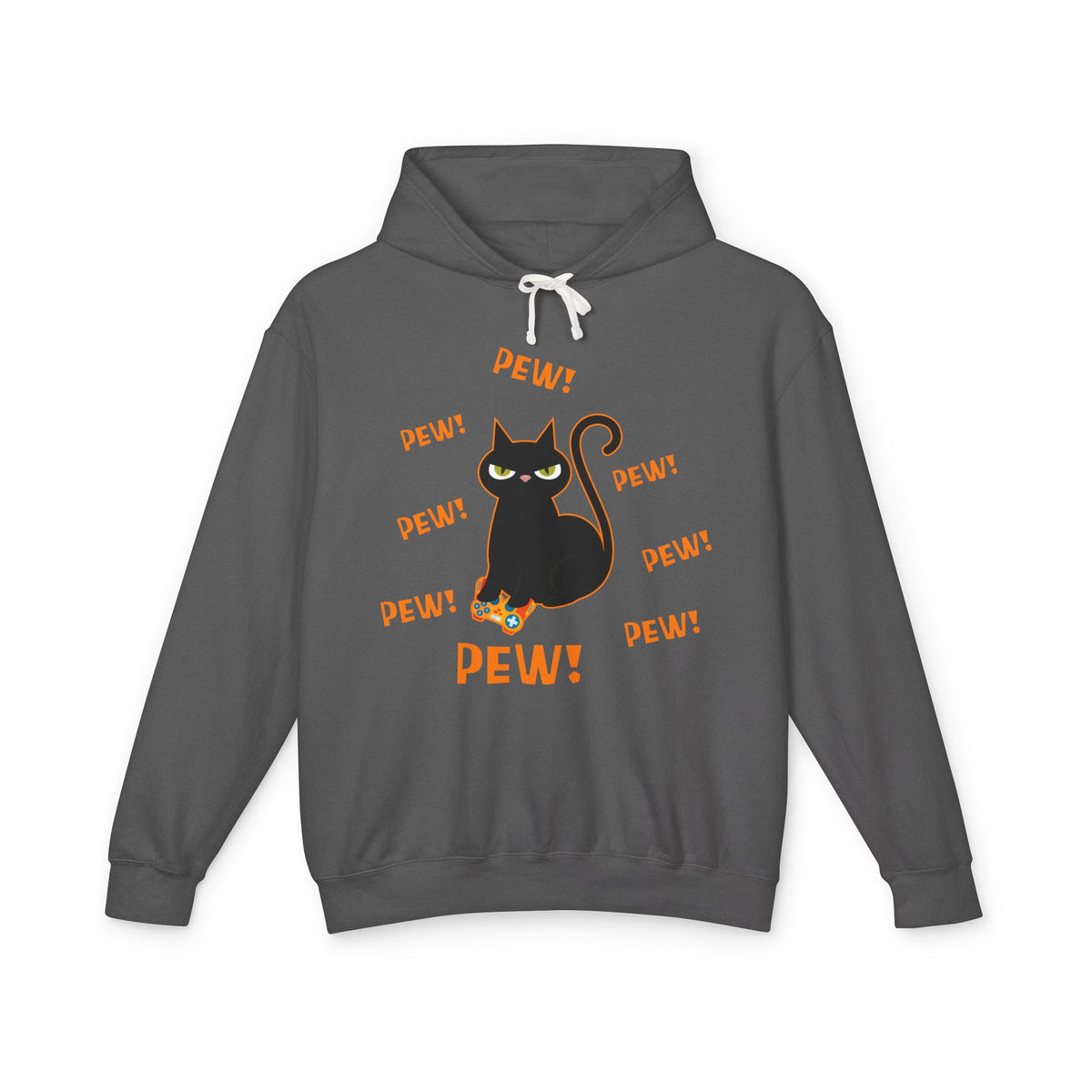 Pew! Cat Lightweight Women's Hooded Sweatshirt