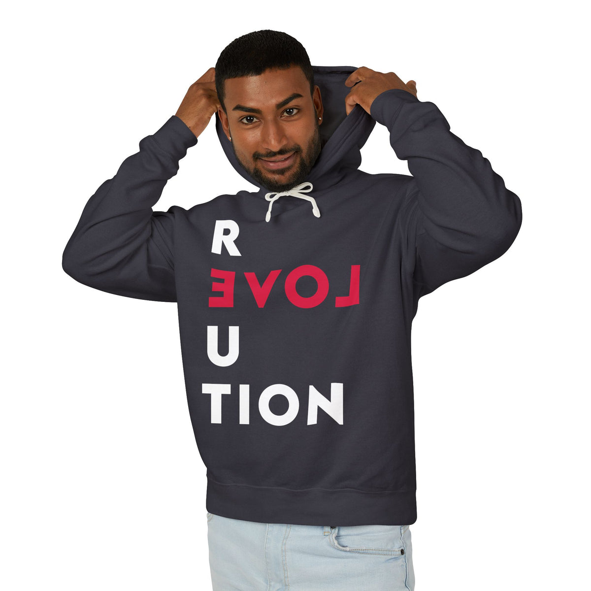 Revolution with LOVE Graphic Lightweight Hooded Sweatshirt