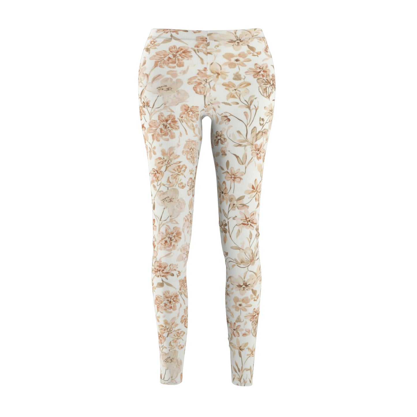 Floral Cream Toned Women's Leggings